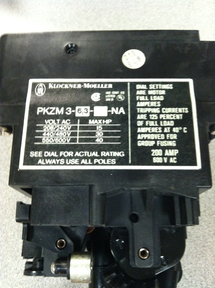 NEW Klockner Moeller Basic Switch PKZM3-6,3 Starter Motor PKZM3