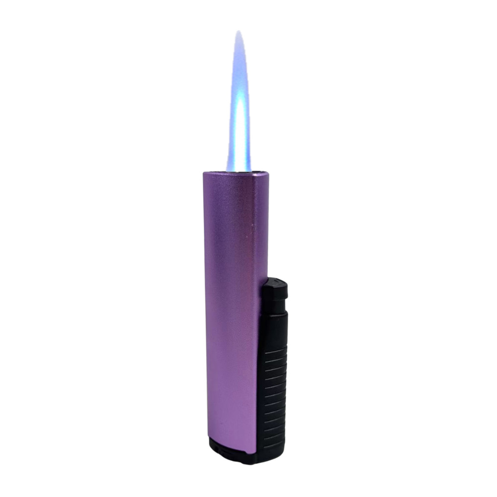 1pc Metallic color Torch Jet Flame Refillable Butane Adjustable Cigar Lighter