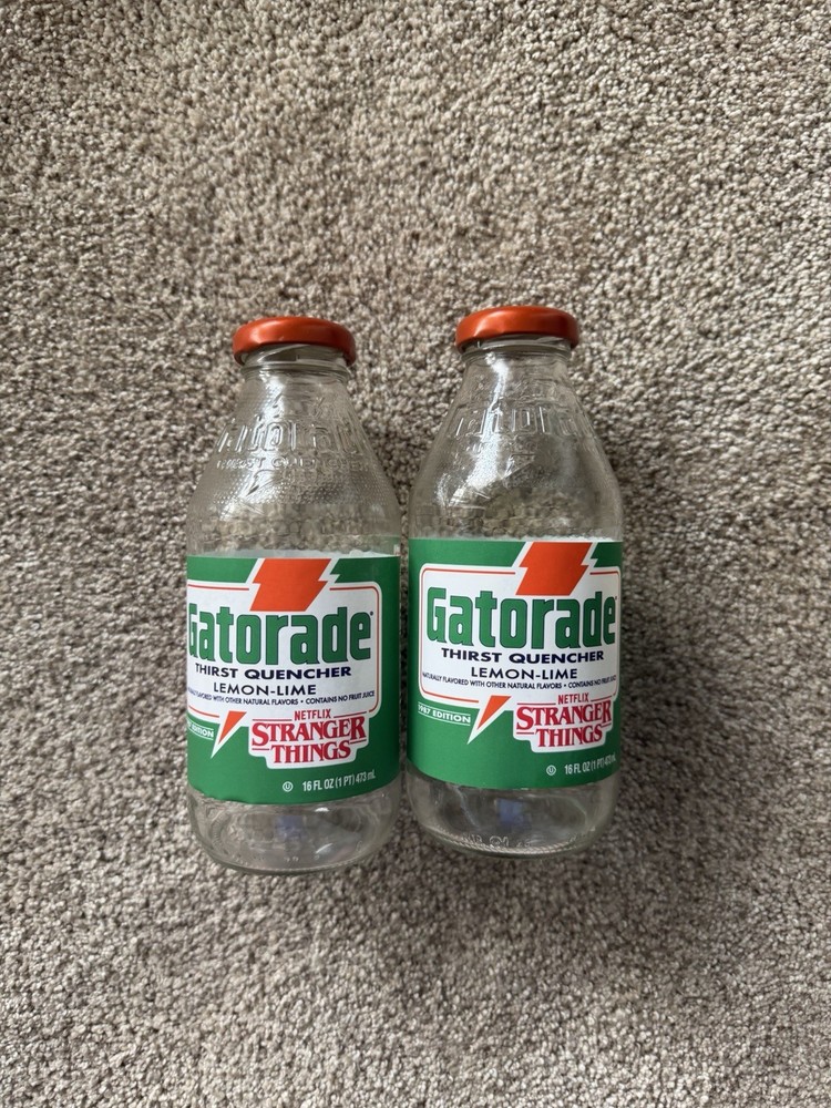 Stranger Things Gatorade Glass Bottle