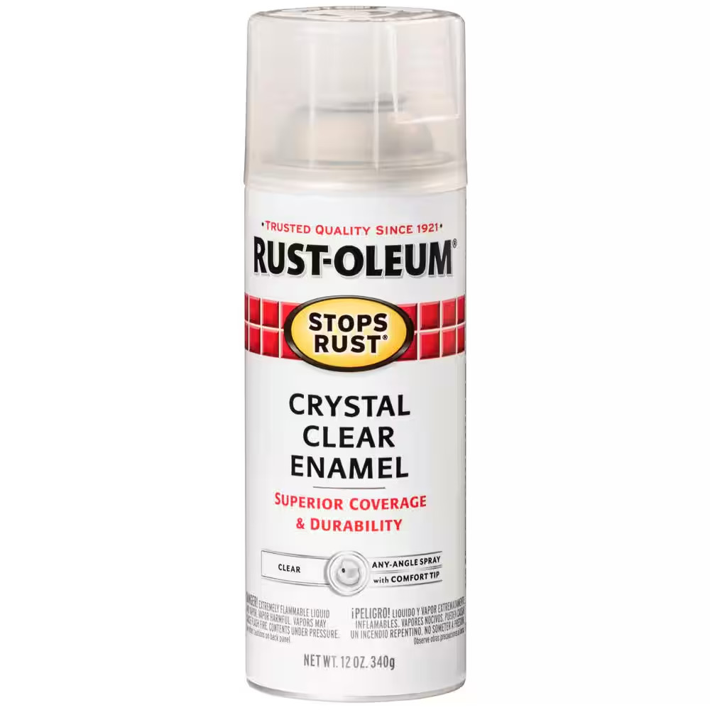 12 Oz. Protective Enamel Gloss Crystal Clear Spray Paint