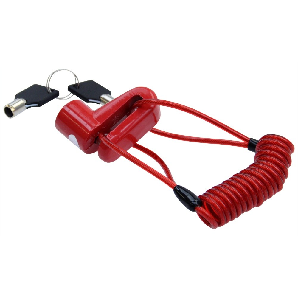 Brake Disc Lock + Reminder Cable Solid Steel "Disc Lock" for Yamaha