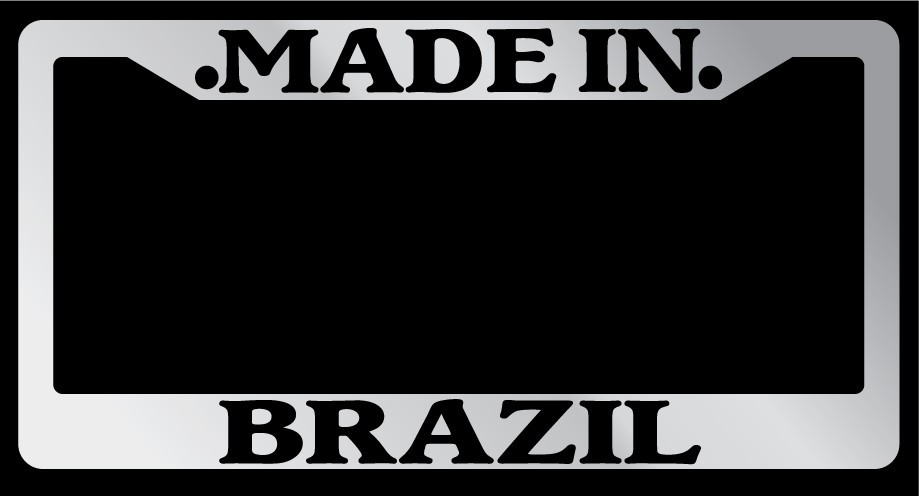 Chrome License Plate Frame Made in Brazil Auto Accessory 1144