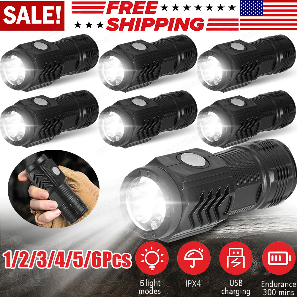 Mini Flash Super Power Flashlight, Super Bright Pocket Light with Pocket Clip