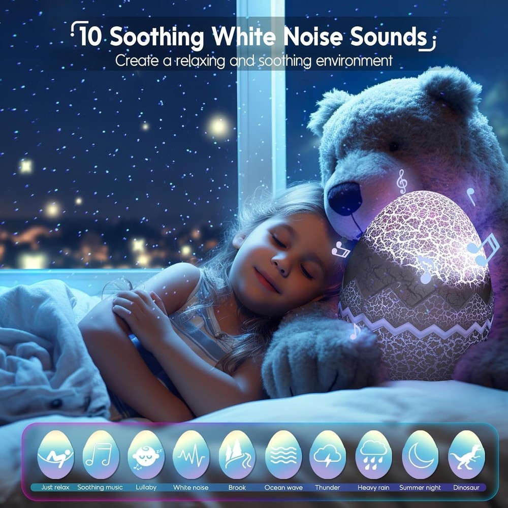 Captivating Starry Night Lights Projector with Adjustable Settings & White Noise