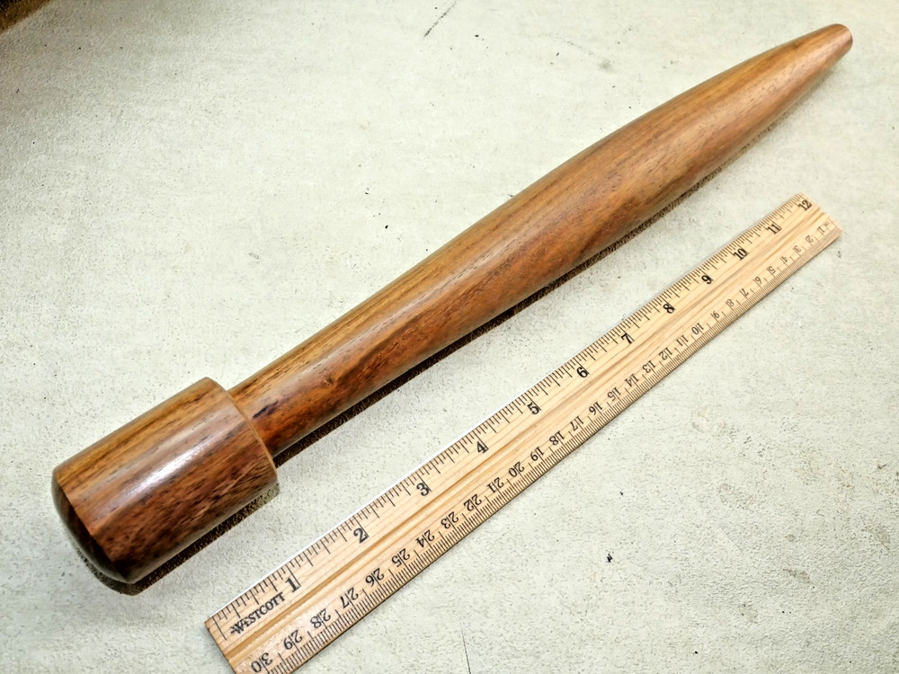 LARGE ROSEWOOD SLICK CHISEL HANDLE OLD TOOLS FOR TIMBER FRAMING CHISEL