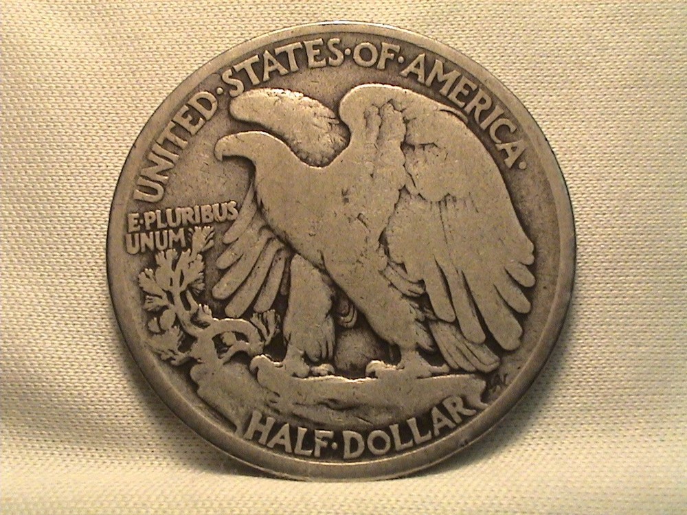 1917-D Walking Liberty Silver Half Dollar Obverse Mint Mark