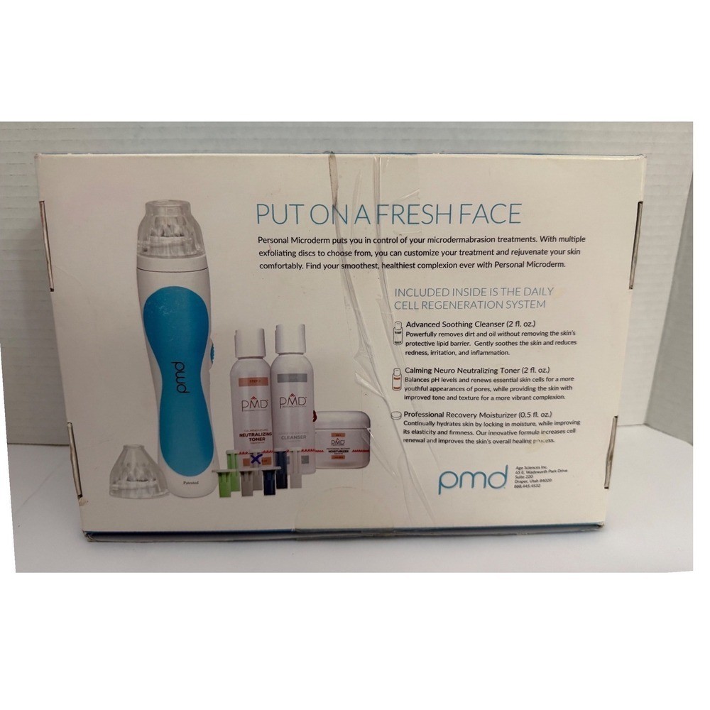 PMD Personal Microderm Complete System Blue with Starter Kit Skin Care Set NEW