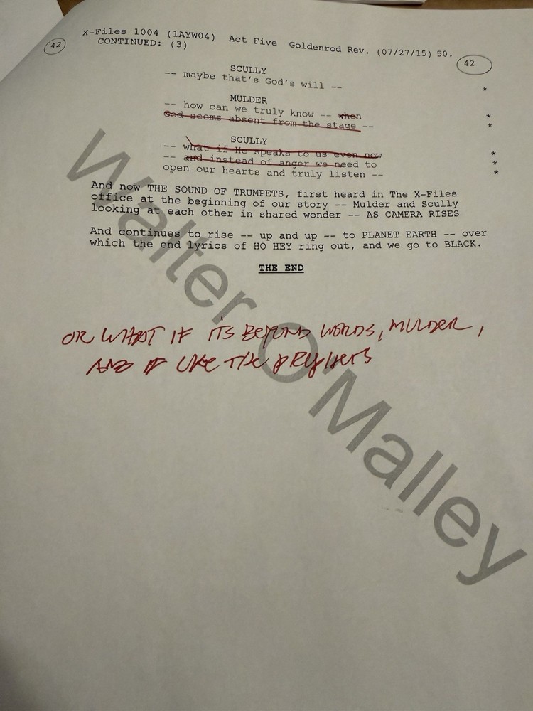 The X Files Original Chris Carter Script Call Sheets Sides Prop TV