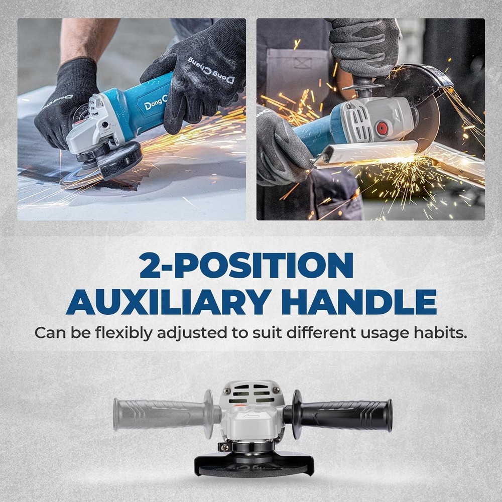 Versatile 800W Electric Angle Grinder - Includes Cutting Discs & Flap Discs