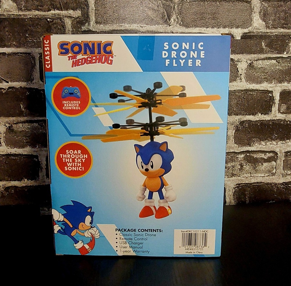 "NEW" Sonic The Hedgehog Sonic Drone Flyer, Remote Controlled, Hand Sensor