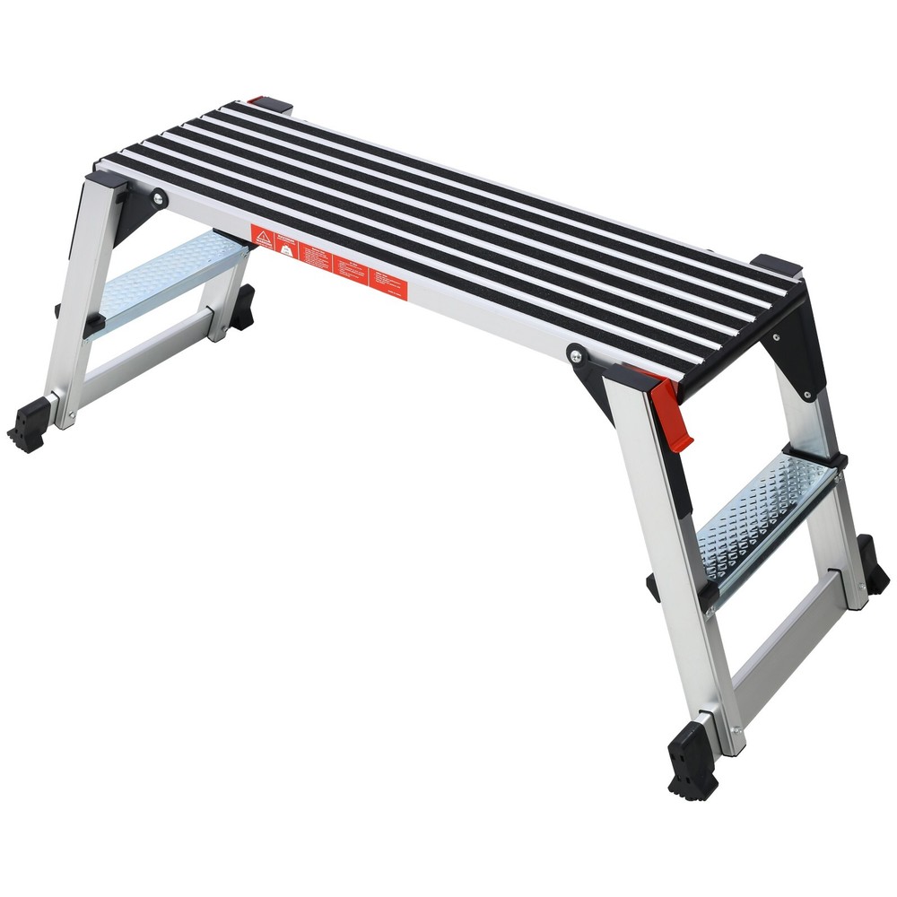 330lbs Aluminum Platform Non-Slip Drywall Step Folding Work Bench Stool Ladder
