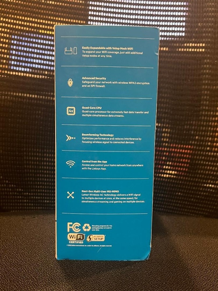 Linksys Velop Mesh Home WiFi System, 1,500 Sq. ft Coverage, 10+ Devices, Speeds