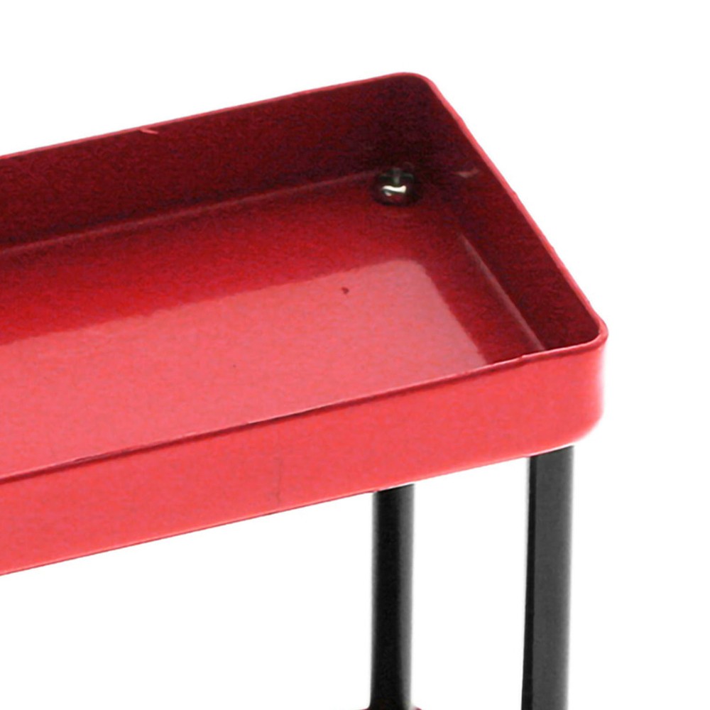 (Red)Service Tool Cart | 2-Tier Tools Storage Trolley | Mobile Workshop