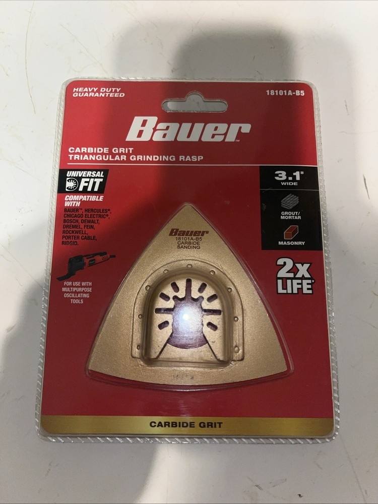 New Bauer Carbide Grit Triangular Grinding Rasp Oscillating Tool