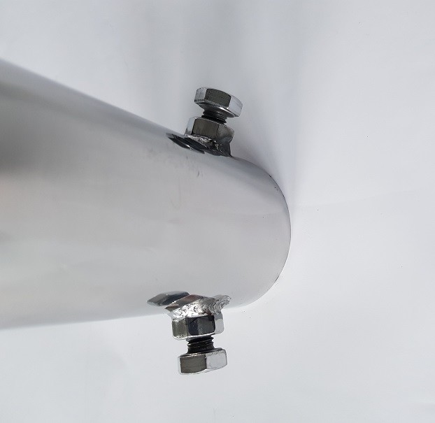 1.75" 45mm Inner diameter Bolt-On Curl Down Stainless Exhaust Tail Pipe Tip