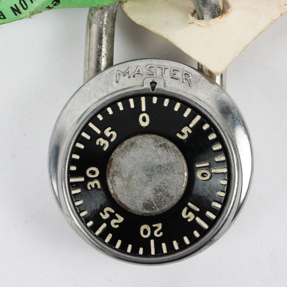 Vintage Master Lock Co. Padlock with Combination FLAW