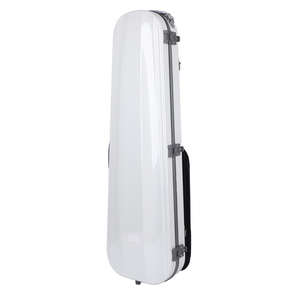 4/4 Violin Case White Carbon Fiber Violin Storage Box with Passwork Lock Strap