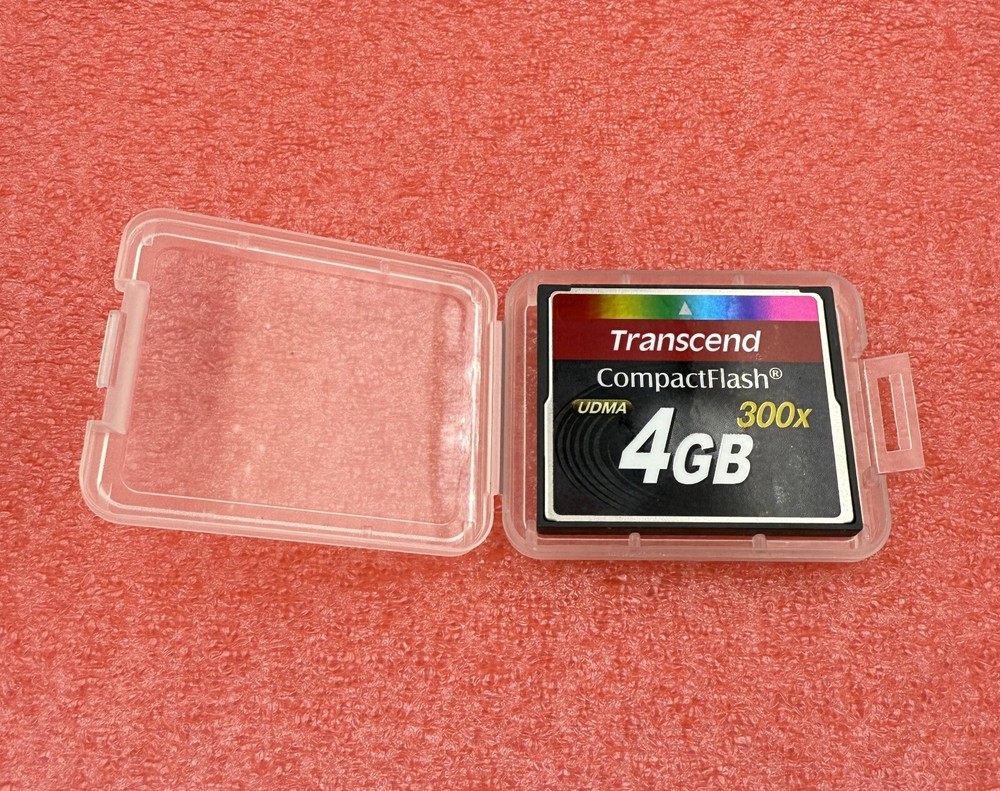 Original 4GB Transcend CF Memory Card UDMA 300x CompactFlash.