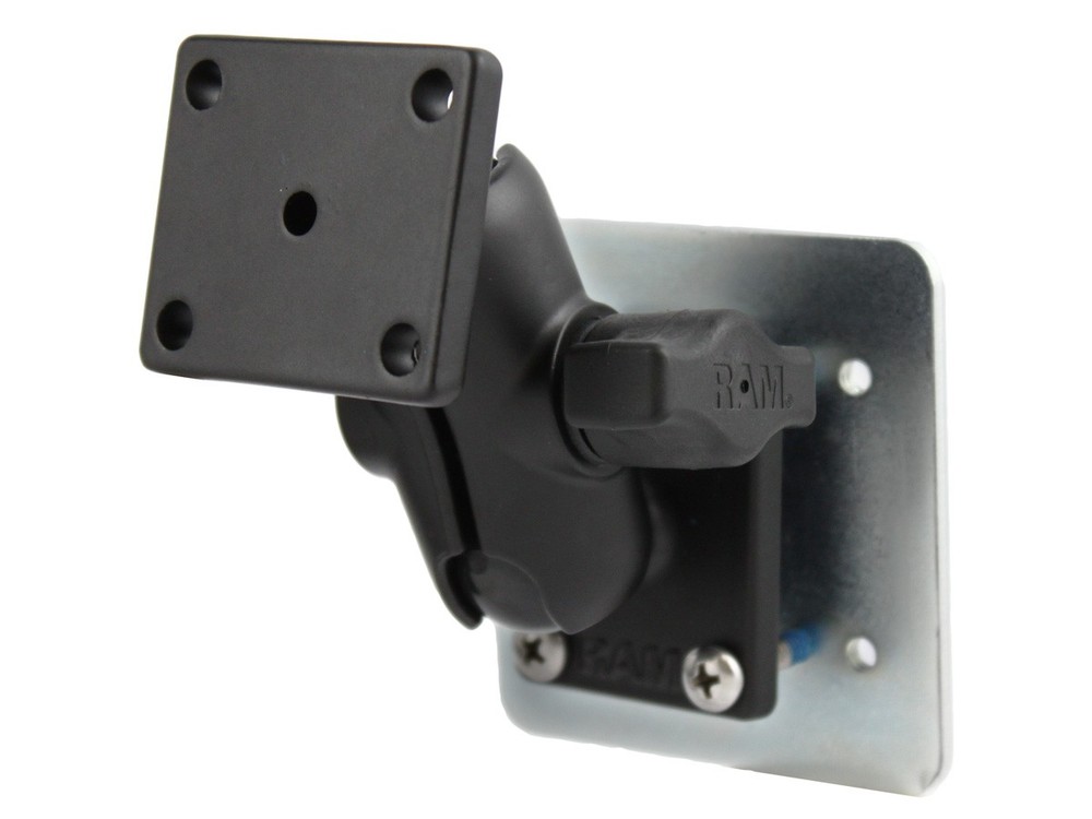RAM Drill Down Short Mount with Two Square AMPS Adapters & Backing Plate