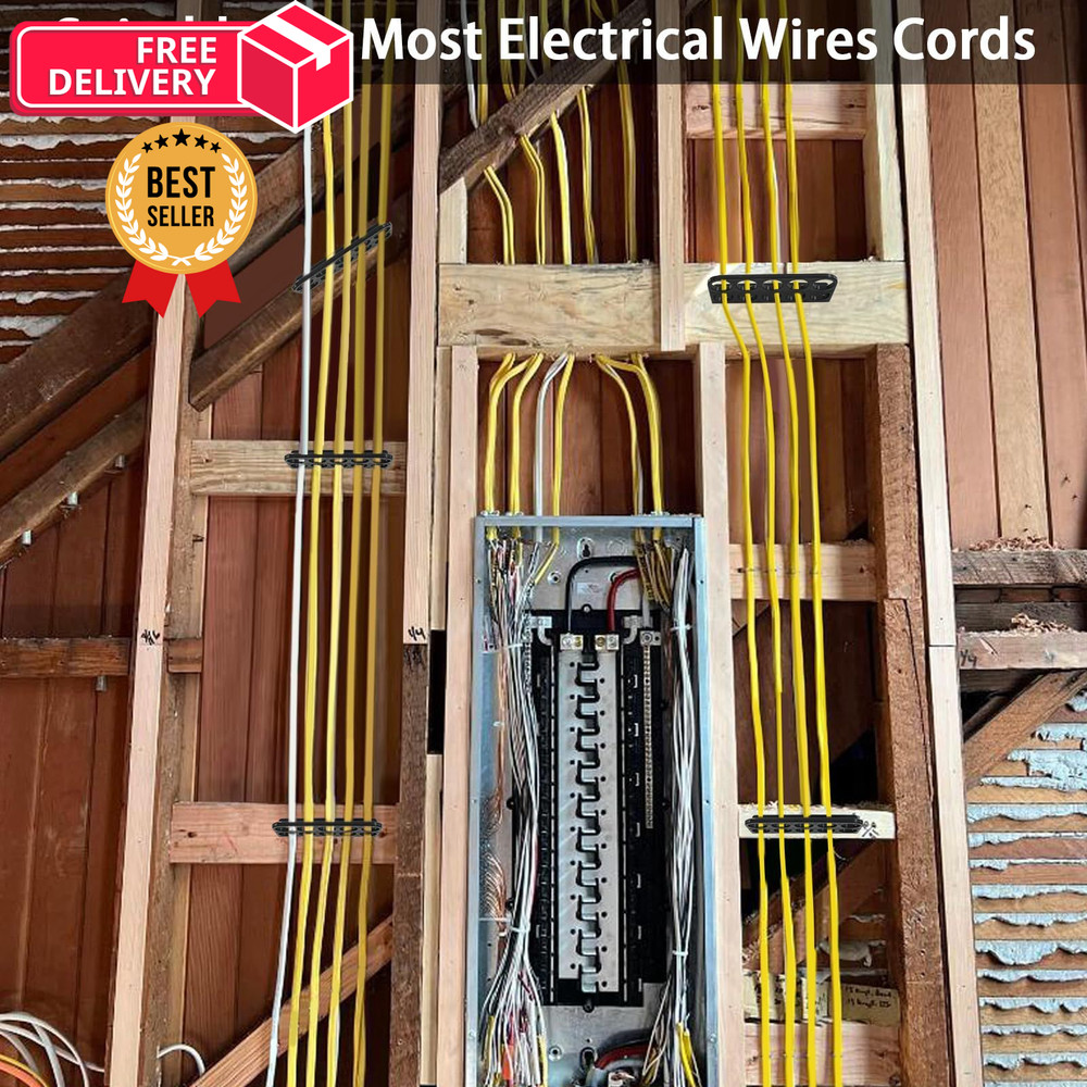 20Pack Cable Chase-Wire Bracket,Cable Support Wire Bracket 20 Pack, Black