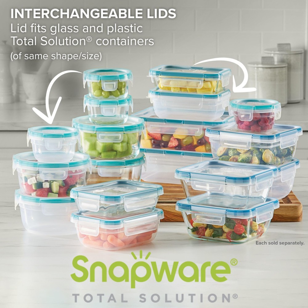 Best Snapware Plastic Total Solution 3-Pack 8.5-Cup Food Storage Containers Set