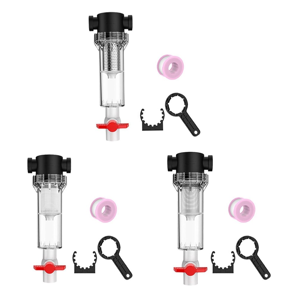 NPT Inline Strainer Aquarium Filter In-tank Filter Quick Connect Ball Valve