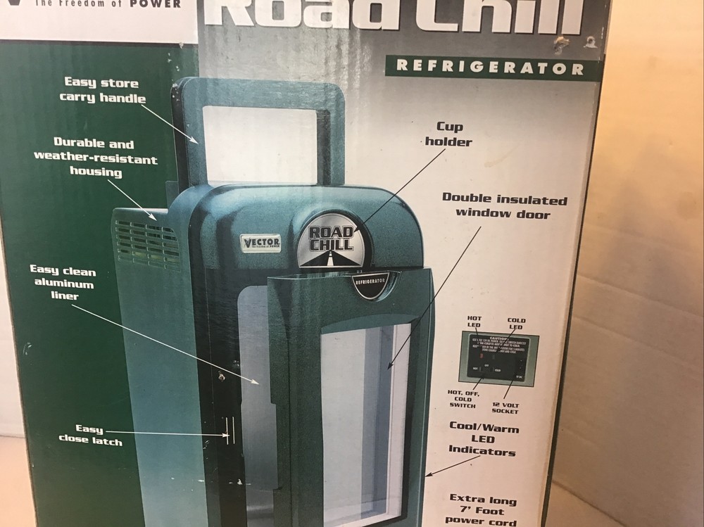 Vector Road Chill 12 Volt Portable Refrigerator Cools Heats Nice VEC219