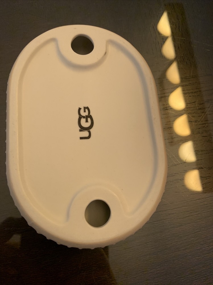 Ugg Ceramic Soap Dish Black Ivory Striped