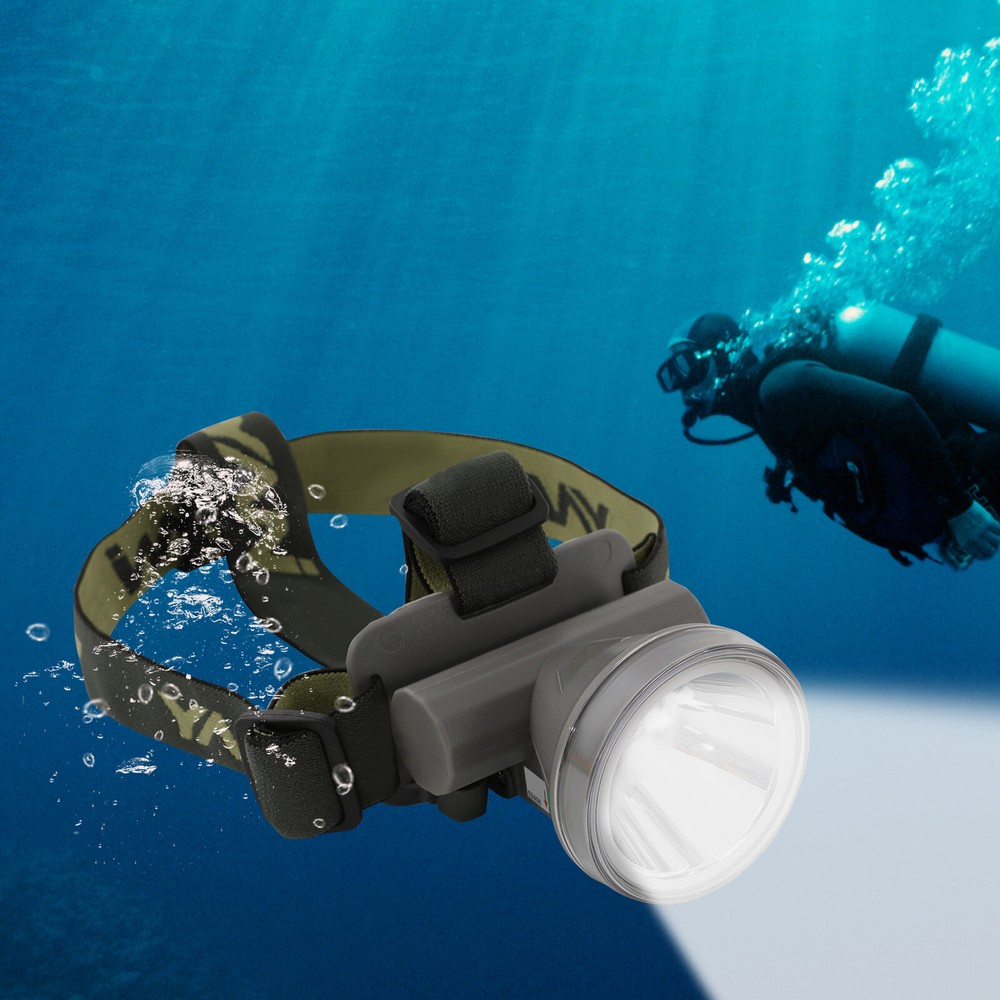 Underwater Headlight Rechargeable LED Diving Headlamp Head-mounted Diving Light