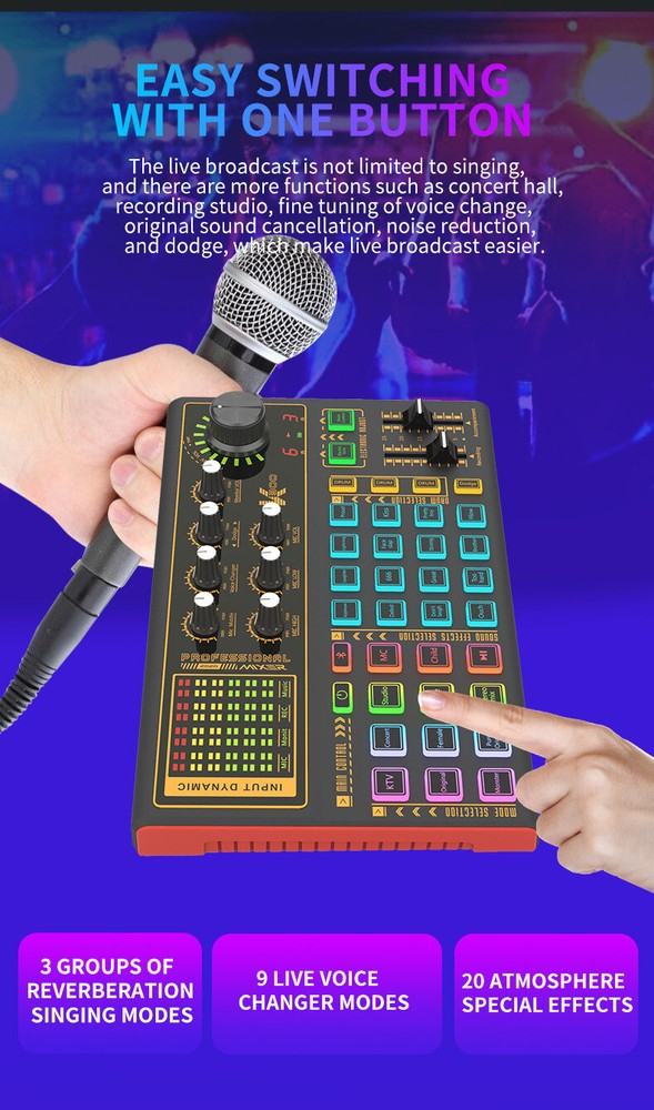 DJ Mixer Shaking Live Equipment Mobile Computer USB Multi-function Sound Card