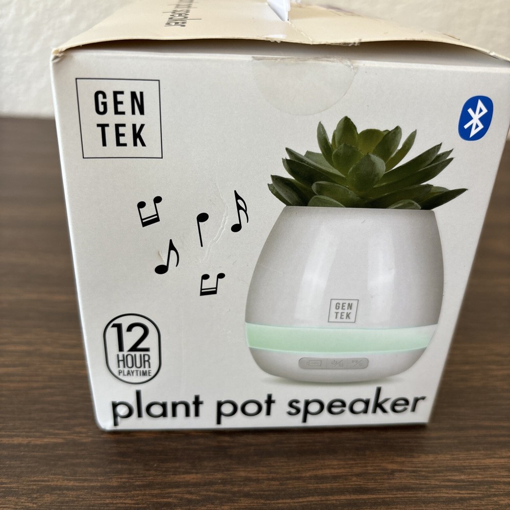 Gen Tek Plant Pot Bluetooth Wireless Speaker Multicolor