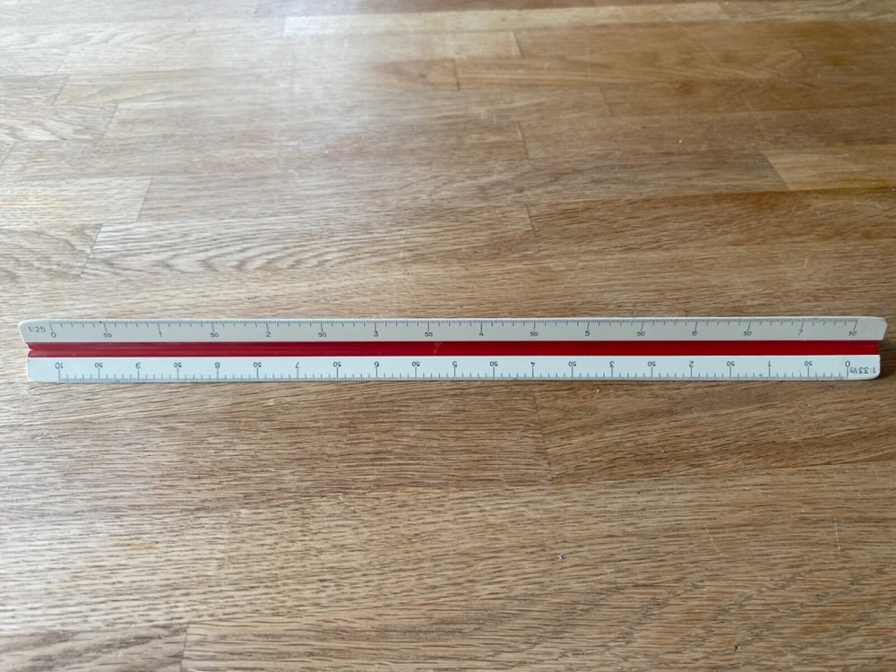 Faber Castell 883-G Vintage Triangular Ruler.Architect/Engineer/Draughtsman used