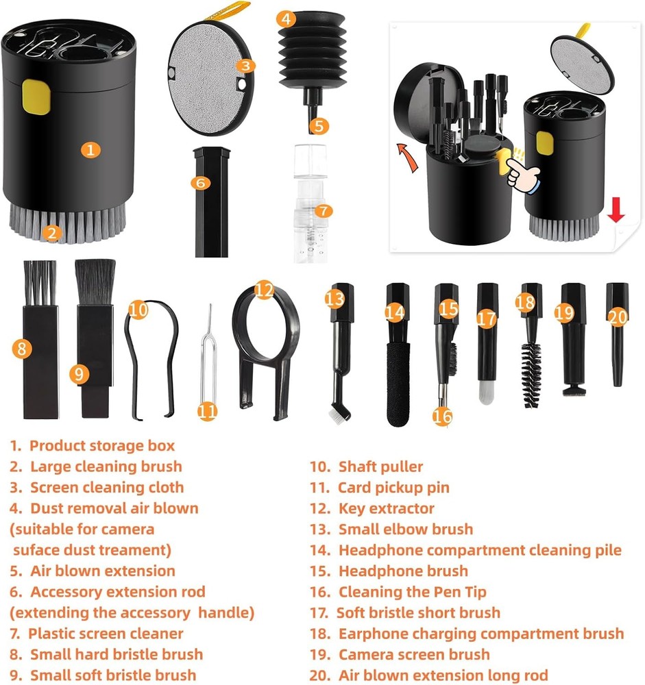 Electronics Cleaning Brush Kit 20in1 Laptop Keyboard