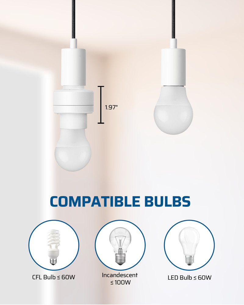 Wireless Light Switch Remote Control for Pull Chain Lamps No Wiring Needed