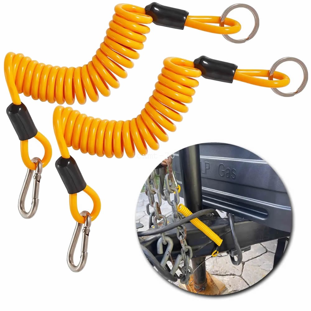2PCS Trailer Breakaway Cable Emergency Safety Lanyard for RV Camper Boat  6ft
