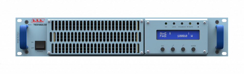 Broadcast RVR TEX1002 LCD 1000w FM Transmitter with Encoder Stereo - 88 108 Mhz