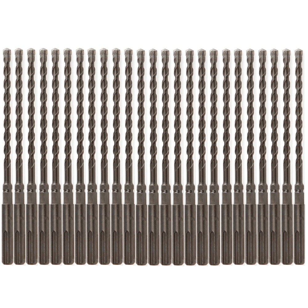 25PCS SDS Plus 1/4" X7" Rotary Hammer Concrete Masonry Drill Bit Carbide Tip