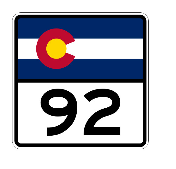 Colorado State Highway 92 Sticker Decal