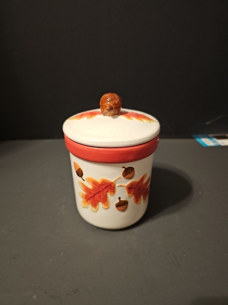 Fall Decorative Jar With Lid