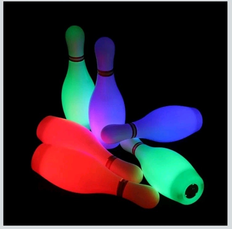 Light Up Bowling Set Includes 10 Pins And 2 Balls