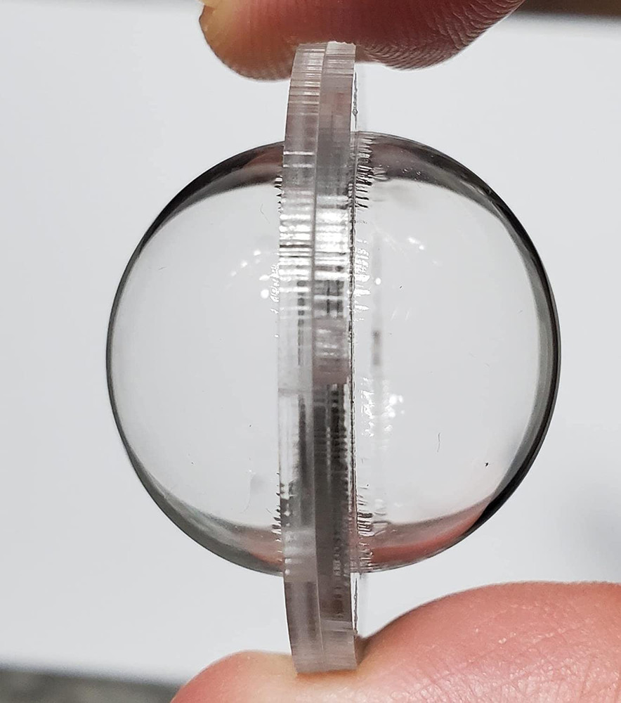 Acrylic Dome/Plastic Hemisphere - Clear (1" with Holes)