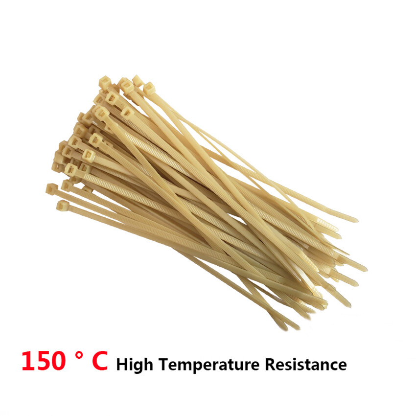 Self-locking Nylon Cable Ties Zip Wrap Bind Wire High Temp Resistance 2.5x100mm