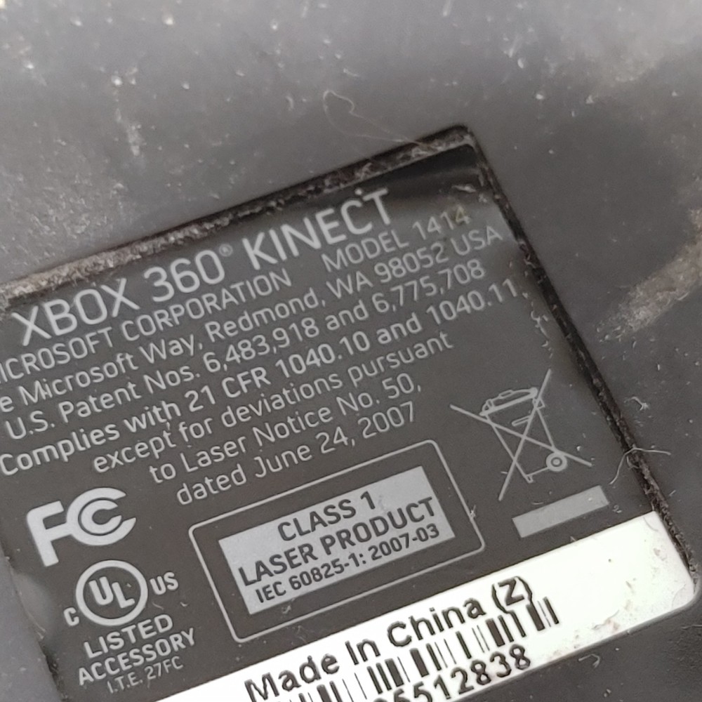 Microsoft Xbox 360 Kinect Motion Sensor Bar - Model 1414 Black - TESTED WORKING