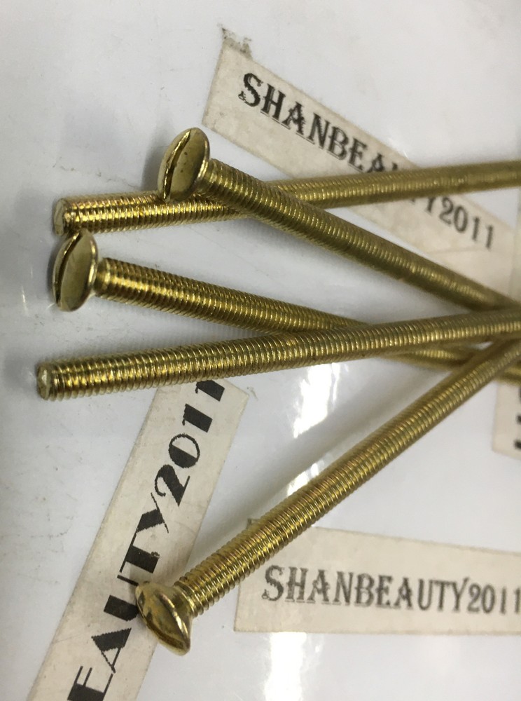 # M3.5 BRASS SCREWS ELECTRICAL LIGHT SWITCH PLUG SOCKET 75mm X 5