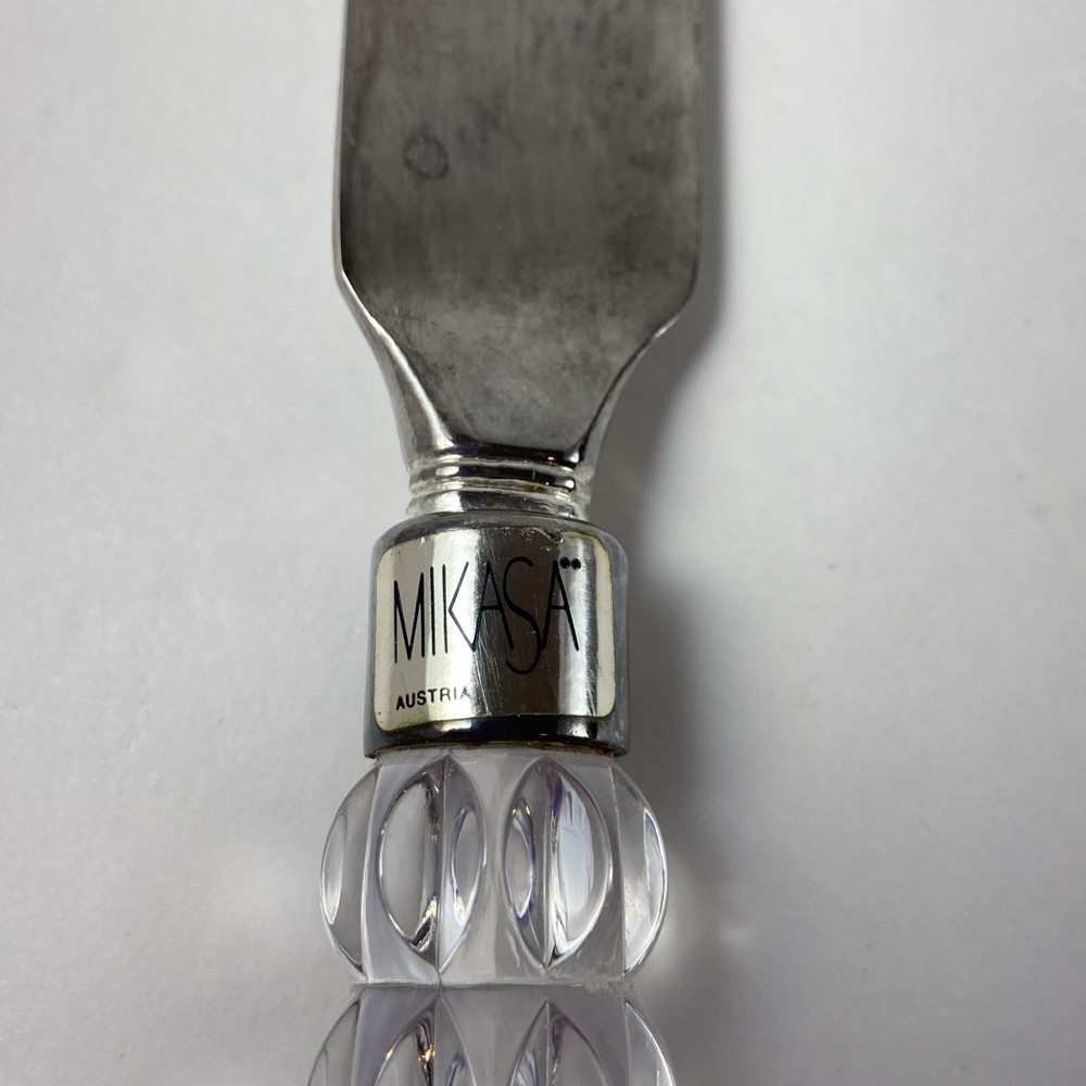 Vnt Mikasa Rousseau Silver & Crystal Pie Server Cake Server/Cake Knife