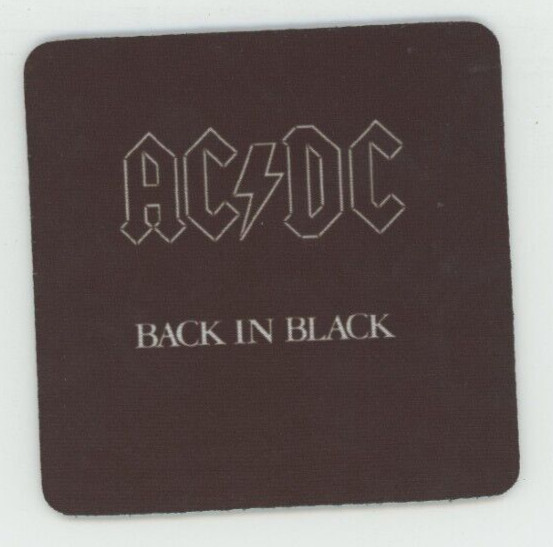 AC DC Album Cover Beverage COASTER - Back in Black