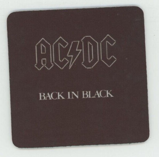 AC DC Album Cover Beverage COASTER - Back in Black