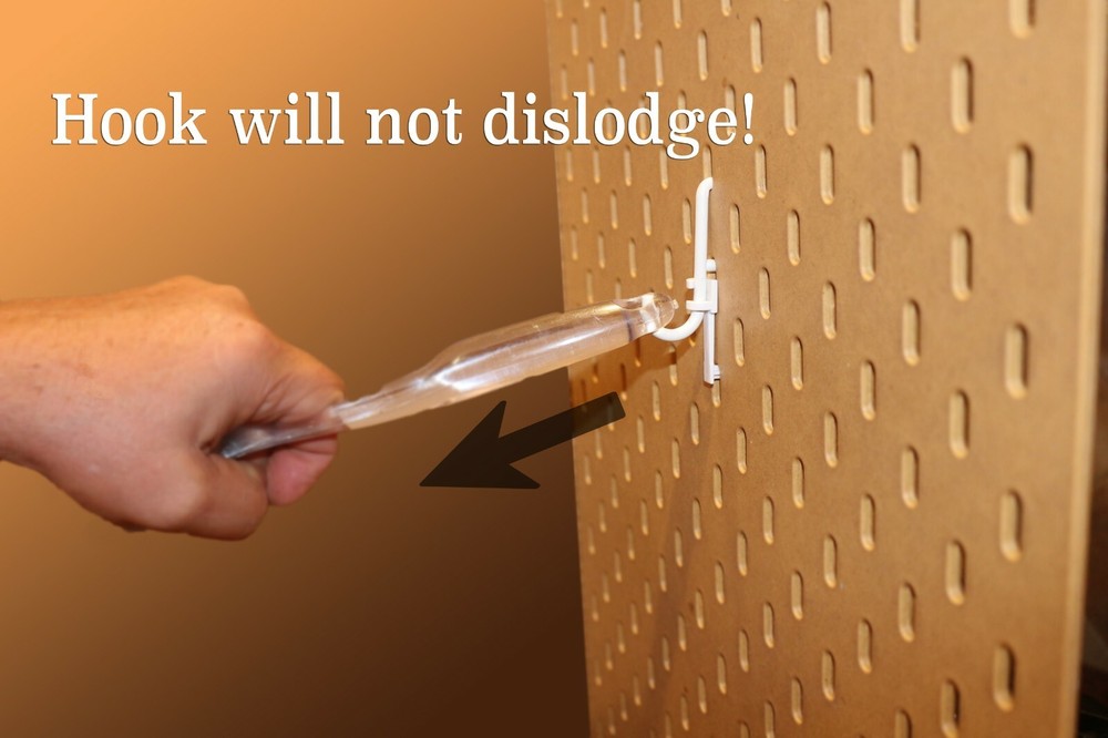 IKEA SKADIS Pegboard Hook Lock Retainer Accessory "Holdilock" (10 pieces)