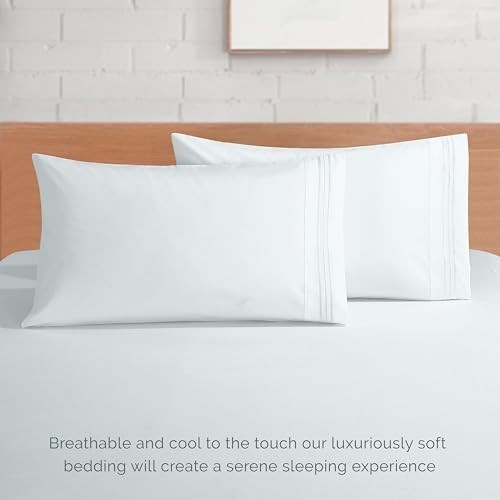 Luxury 1500 Thread Count Microfiber 4-Piece King Sheet Set - Extra Deep Pocket,