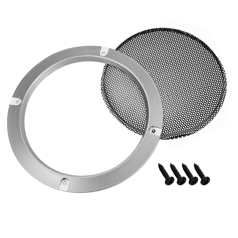 6.5" Mounting Hole Diagonal Speaker Grill Mesh Woofer Guard Protector Silver